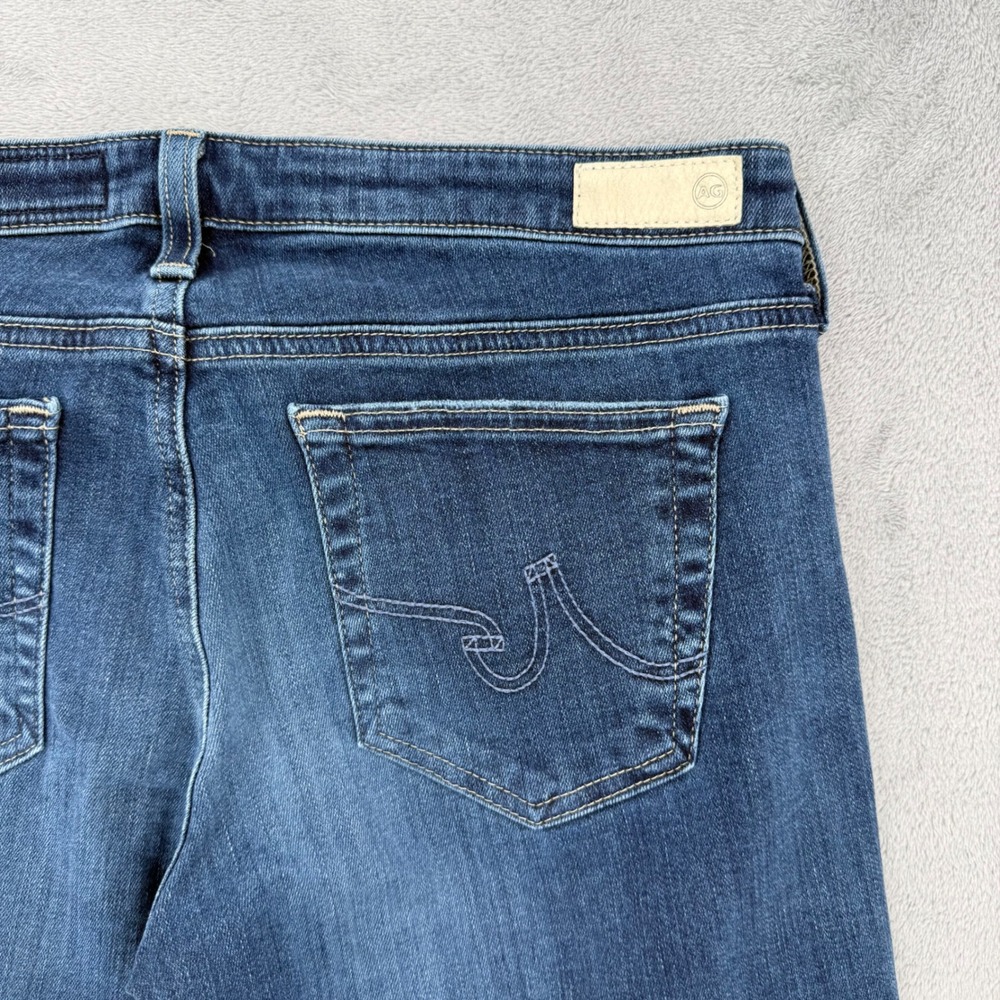 AG Adriano Goldschmied The Stilt Crop Cigarette Jeans Raw Hem Blue Size 30 - Picture 9 of 13